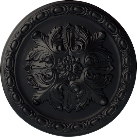 Stockport Ceiling Medallion, Hand-Painted Steel Gray, 11 3/4OD X 3/8P
